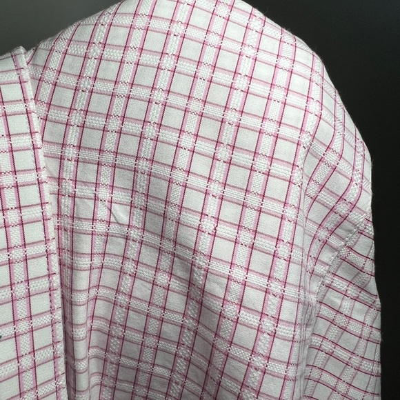 BUGATCHI XXL mens long sleeve pink/white checked bttn down shirt. Make an offer! - Picture 5 of 6